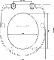 Комплект Унитаз подвесной Gamma PS безободковый, с микролифтом + Инсталляция Atom Line 410 с кнопкой смыва черная SoftTouch