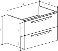 Мебель для ванной комнаты Bellezza Луиджи 80 белая