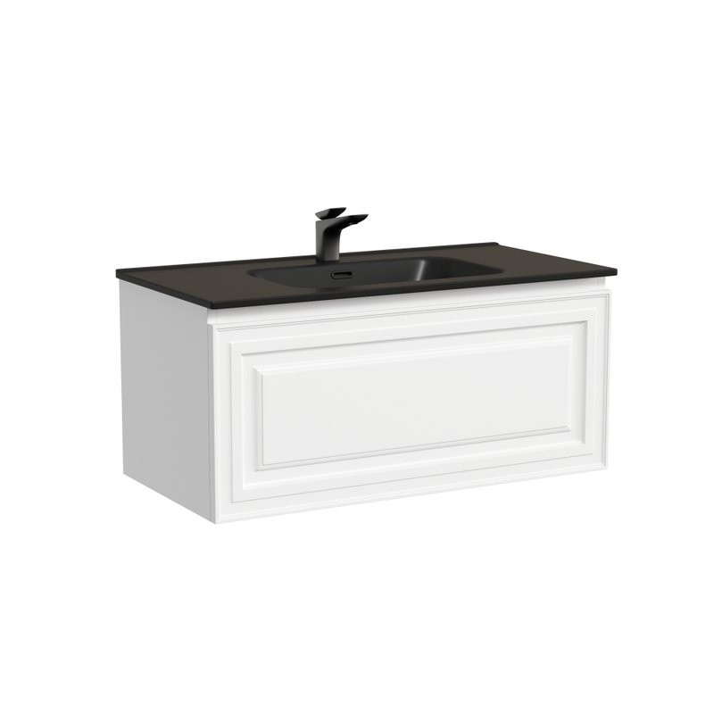 Тумба с раковиной Sancos Very 90 bianco, раковина CN7002MB