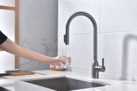 Смеситель для кухни Paulmark Universal Un213880-GM вороненая сталь