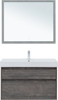 Тумба с раковиной Aquanet Nova Lite 100 дуб рошелье, 2 ящика