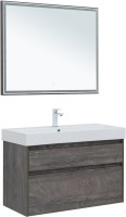 Тумба с раковиной Aquanet Nova Lite 100 дуб рошелье, 2 ящика