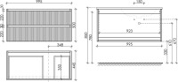 Тумба под раковину Sancos Snob R 100, R, bianco