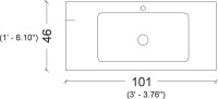 Тумба с раковиной Armadi Art Vallessi 100 белая