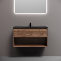 Мебель для ванной комнаты Sancos Marmi 1.0 90 дуб чарльстон, раковина CN7002MB