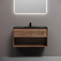 Мебель для ванной комнаты Sancos Marmi 1.0 90 дуб чарльстон, раковина CN7002MB