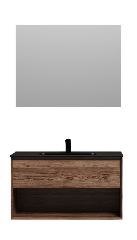 Мебель для ванной комнаты Sancos Marmi 1.0 90 дуб чарльстон, раковина CN7002MB