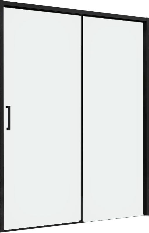 Душевая дверь в нишу Abber Komfort AG93140B 140 см, профиль черный, стекло прозрачное