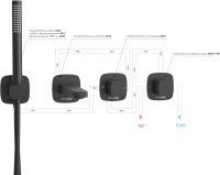 Встраиваемый смеситель для душа и ванны Wasserkraft Nuthe A9151.264.315.327.242.217 С ВНУТРЕННЕЙ ЧАСТЬЮ, черный