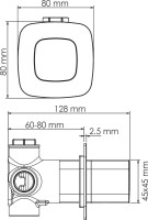 Встраиваемый смеситель для душа и ванны Wasserkraft Nuthe A9151.264.315.327.242.217 С ВНУТРЕННЕЙ ЧАСТЬЮ, черный