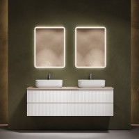 Мебель для ванной комнаты Sancos Snob R 160 bianco, столешница бежевая TT160A2X, раковина CN5043