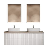 Мебель для ванной комнаты Sancos Snob R 160 bianco, столешница бежевая TT160A2X, раковина CN5043