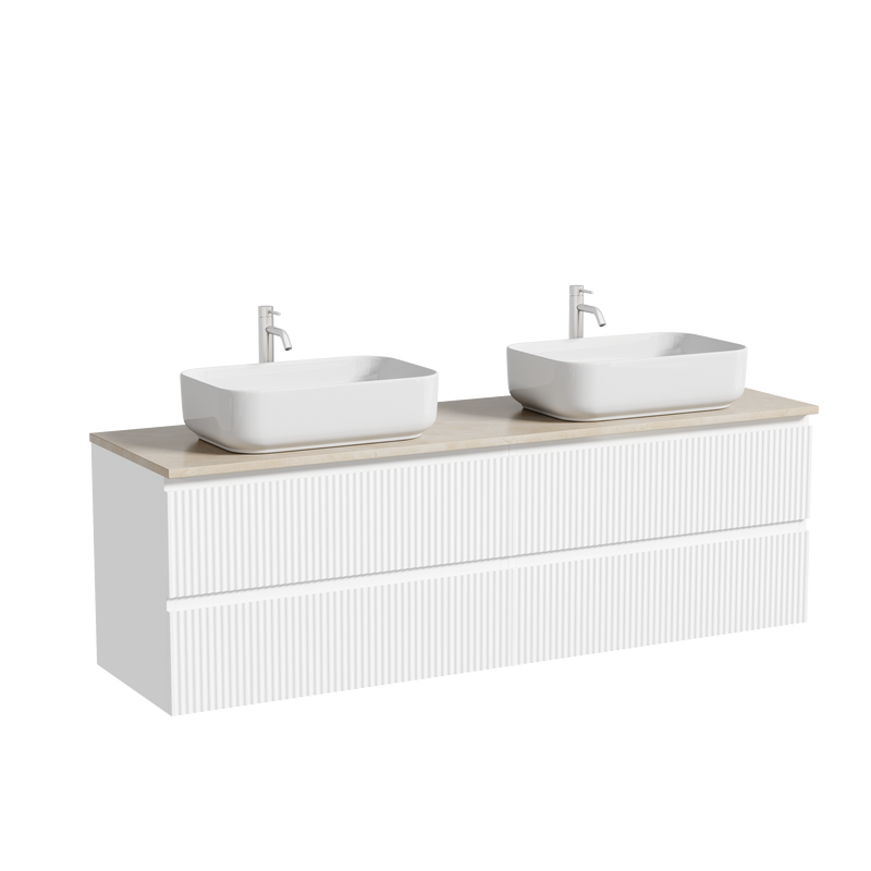 Мебель для ванной комнаты Sancos Snob R 160 bianco, столешница бежевая TT160A2X, раковина CN5043