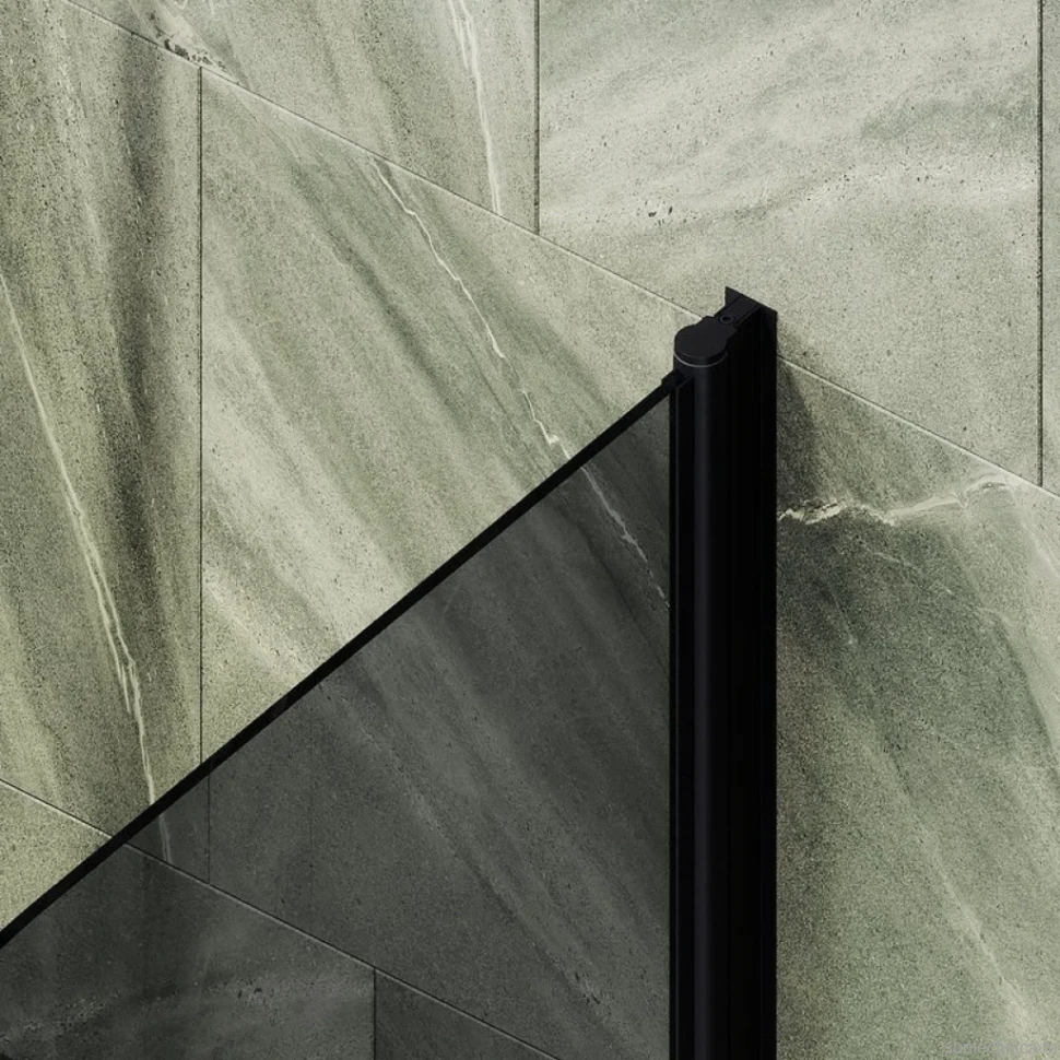 Шторка на ванну Maybahglass MGV-779-6 60x140, профиль черный, стекло графит