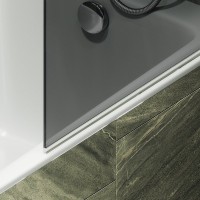 Шторка на ванну Maybahglass MGV-779-6 60x140, профиль черный, стекло графит