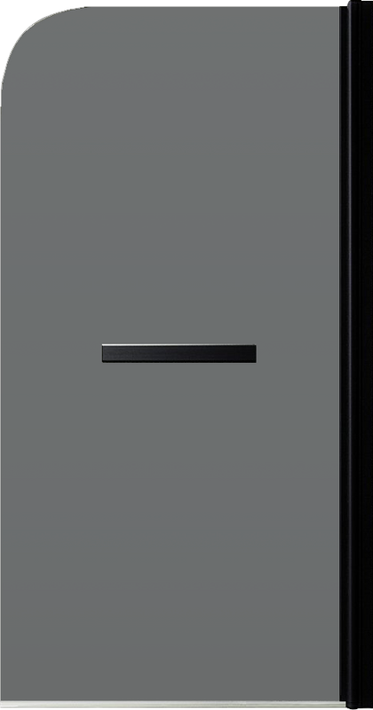 Шторка на ванну Maybahglass MGV-779-6 60x140, профиль черный, стекло графит