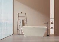 Ванна из искусственного камня AltroBagno Francesca 090103 170x75 см, отдельностоящая, на ножках, с донным клапаном, с подголовником