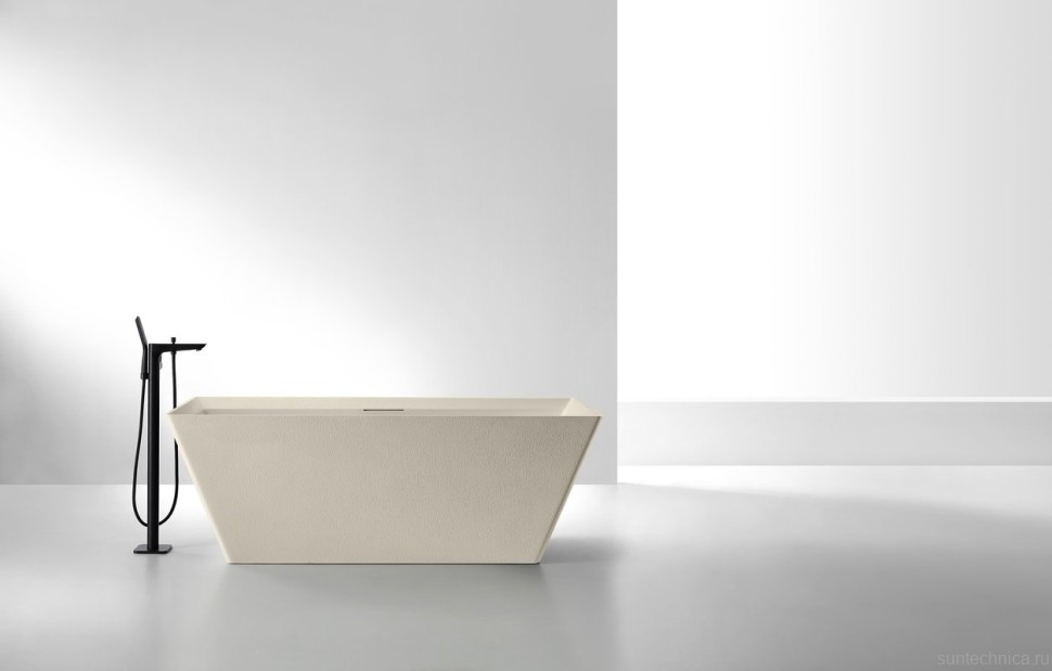 Ванна из искусственного камня AltroBagno Francesca 090103 170x75 см, отдельностоящая, на ножках, с донным клапаном, с подголовником