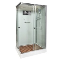 Душевая кабина DTO K402S 120х90, профиль хром, стекло прозрачное