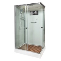 Душевая кабина DTO K402S 120х90, профиль хром, стекло прозрачное