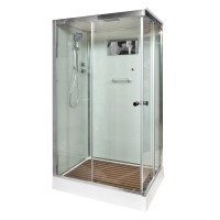 Душевая кабина DTO K402S 120х90, профиль хром, стекло прозрачное