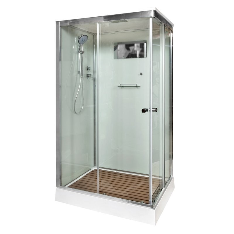 Душевая кабина DTO K402S 120х90, профиль хром, стекло прозрачное