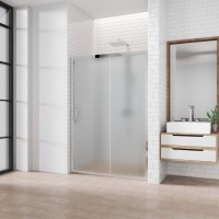 Душевая дверь в нишу Kubele DE019 D2-MAT-CH 130 см, профиль хром
