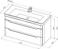 Мебель для ванной комнаты Aquanet София 105 2 ящика