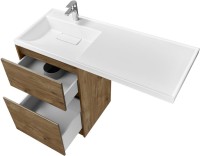 Тумба под раковину без столешницы AQUATON Лондри 60 дуб рустикальный, фасад дуб рустикальный