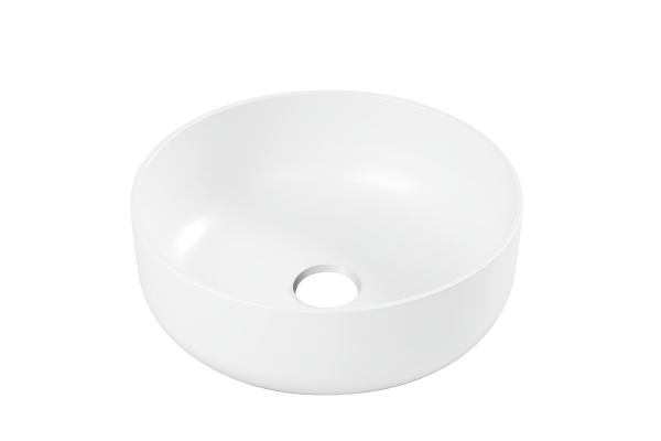 Накладная раковина Belux Турин 41 глянцевая белая, круглая