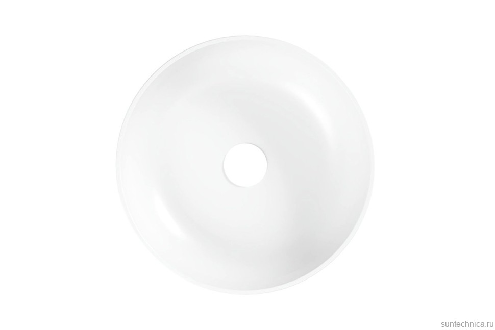 Накладная раковина Belux Турин 41 глянцевая белая, круглая