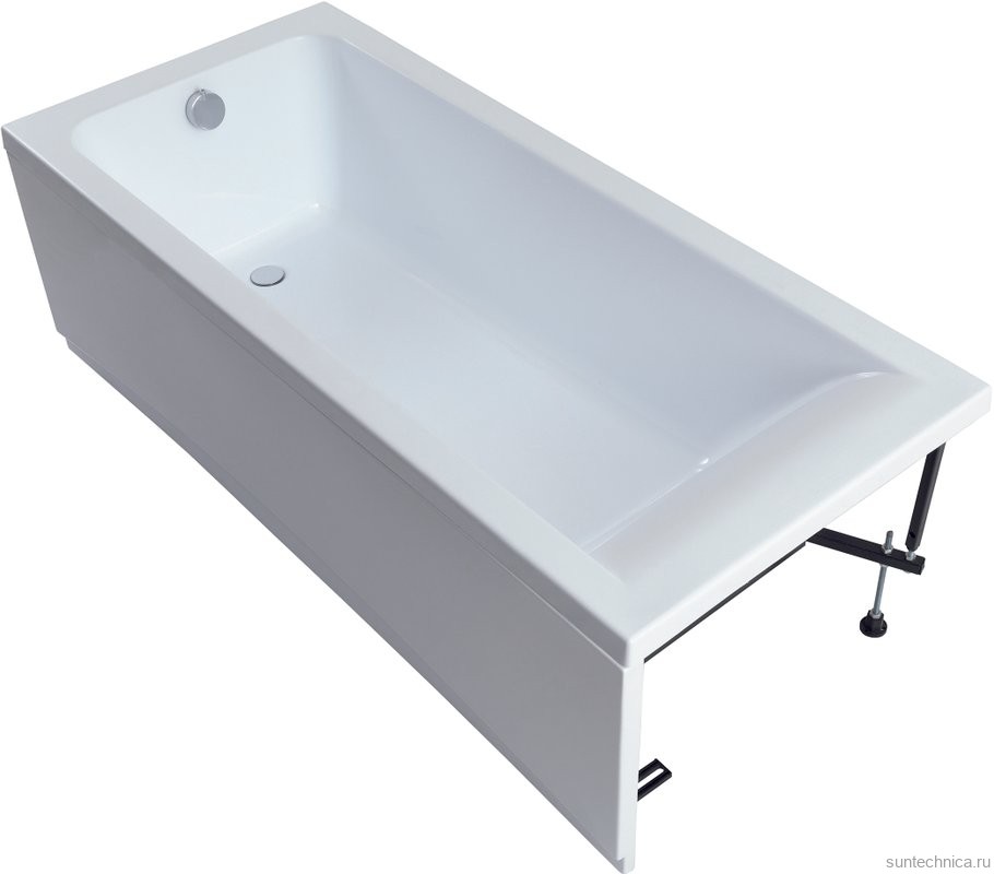 Акриловая ванна Aquanet Bright 233143 180x80 см, пристенная, белая, с каркасом