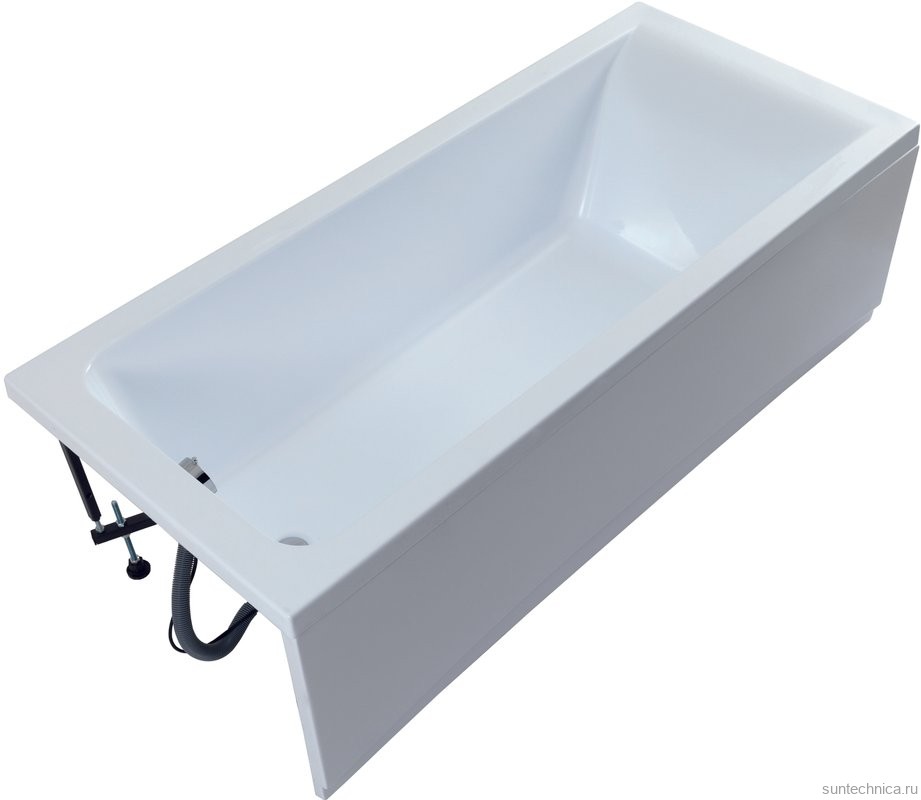 Акриловая ванна Aquanet Bright 233143 180x80 см, пристенная, белая, с каркасом