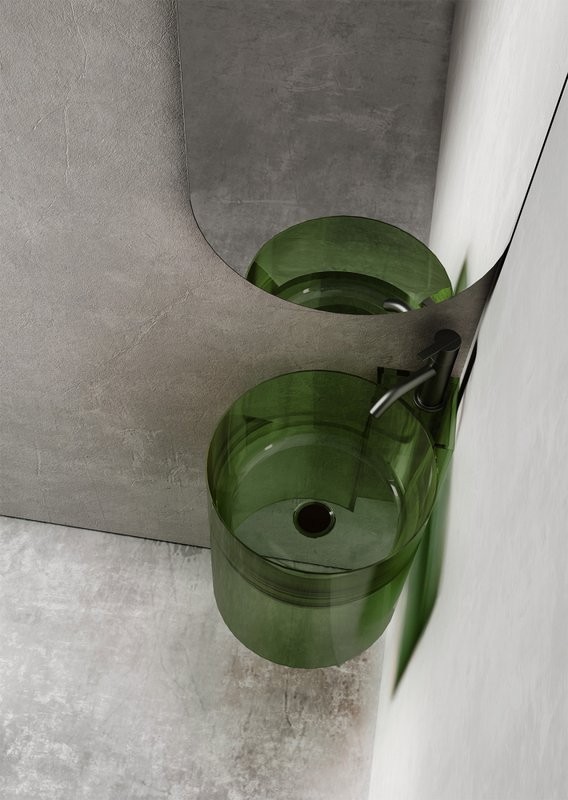 Раковина Abber Kristall AT2705 emerald, зеленая