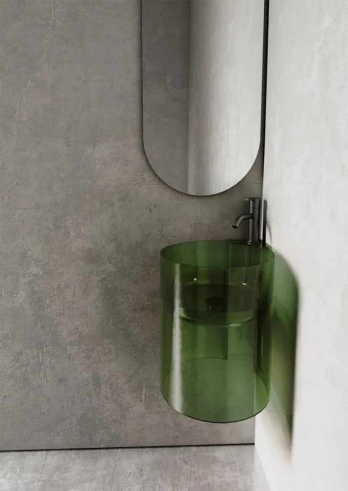 Раковина Abber Kristall AT2705 emerald, зеленая