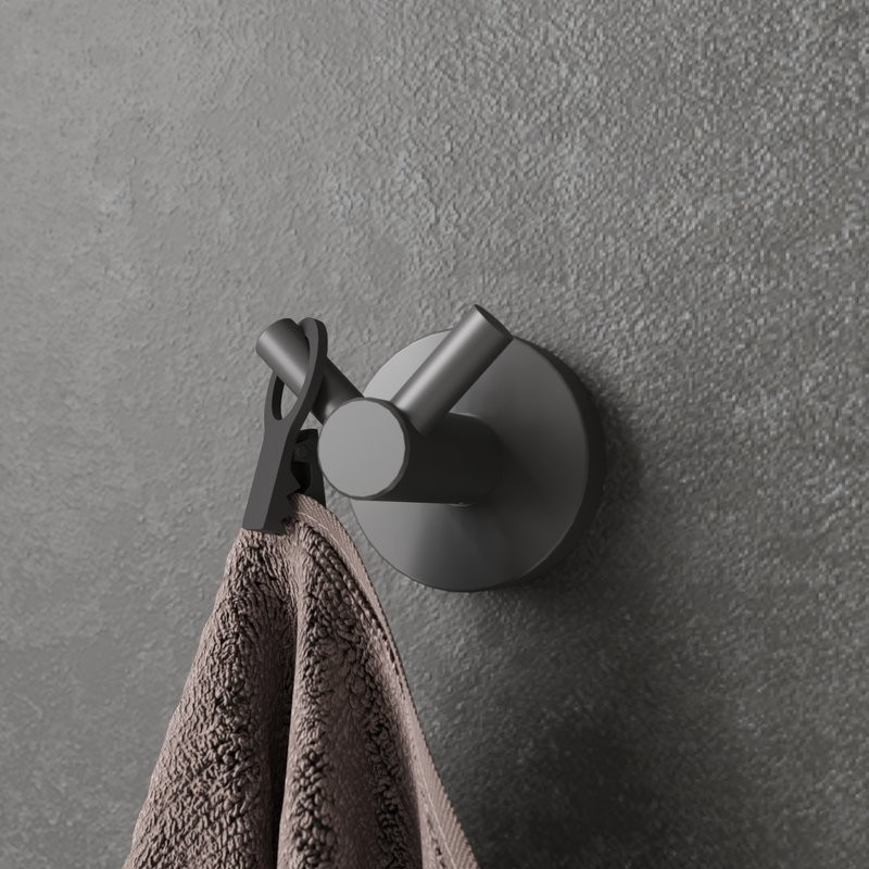 Крючок DEKOR BANYO Alina Black A40 408 04 матовый черный, на шурупах