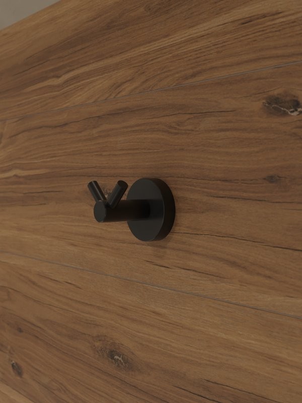 Крючок DEKOR BANYO Alina Black A40 408 04 матовый черный, на шурупах