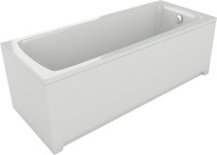 Акриловая ванна AQUATEK Либра New LIB150N-0000008 150x70 см, левая, пристенная, белая, с каркасом, со сливом-переливом