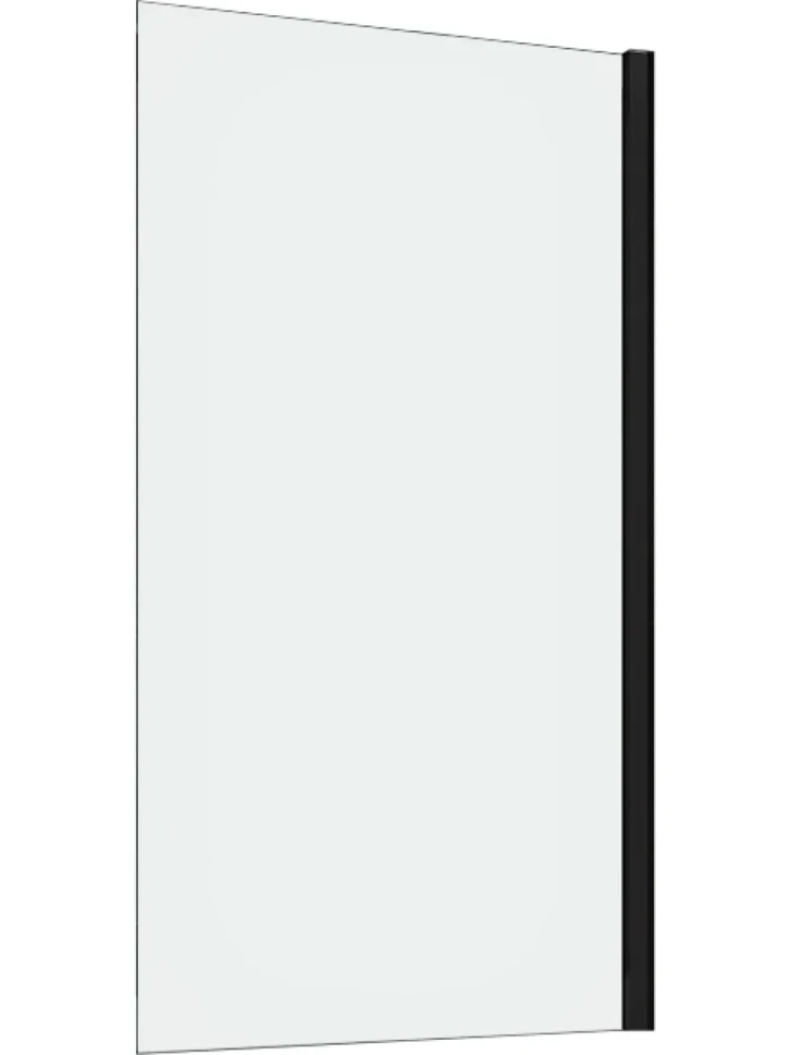 Шторка на ванну Abber Immer Offen AG71080B 80x140, профиль черный, стекло прозрачное