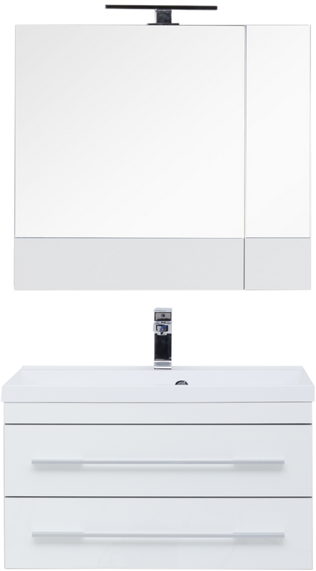 Мебель для ванной комнаты Aquanet Верона 75 подвесная белая