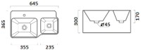 Раковина Ceruttispa Double Bella 9703 белый