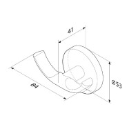 Крючок AM.PM X-Joy A85A35622 черный, на шурупах