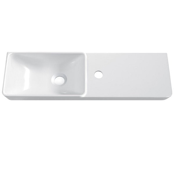 Тумба с раковиной Belux Даллас 80 L напольная, белая глянцевая