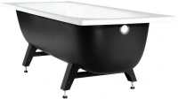 Стальная ванна ВИЗ Reimar R-74901 170x70 см, пристенная, цвет белая орхидея, на ножках