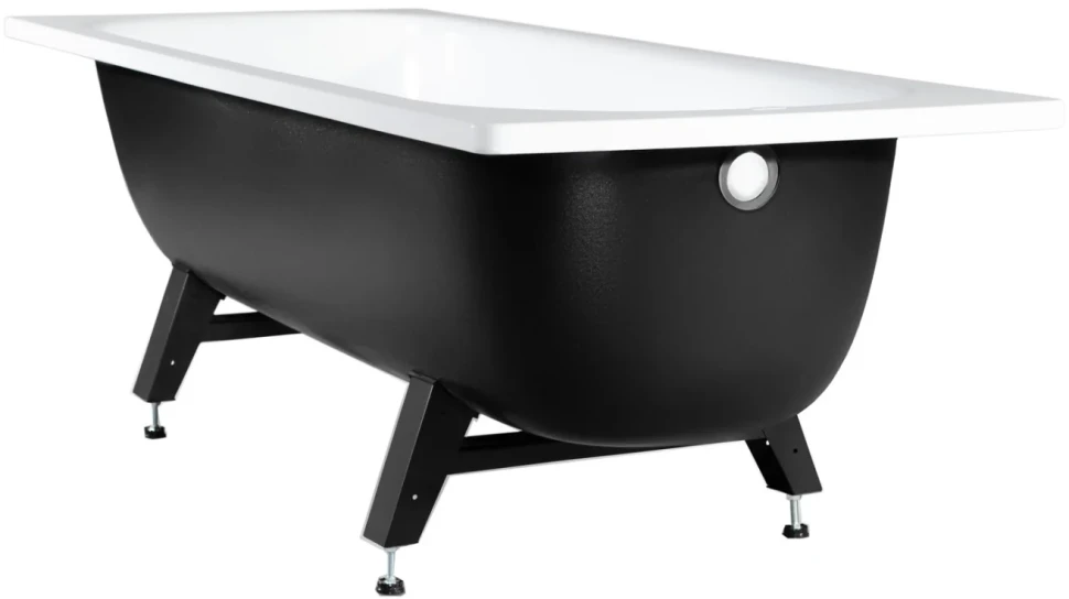Стальная ванна ВИЗ Reimar R-74901 170x70 см, пристенная, цвет белая орхидея, на ножках
