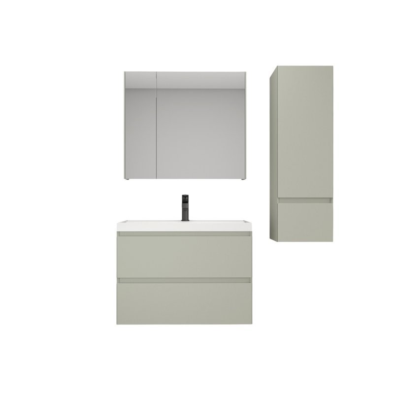 Мебель для ванной комнаты Style Line Манхэттен 80 подвесная, олива, раковина Andrea Classic 80