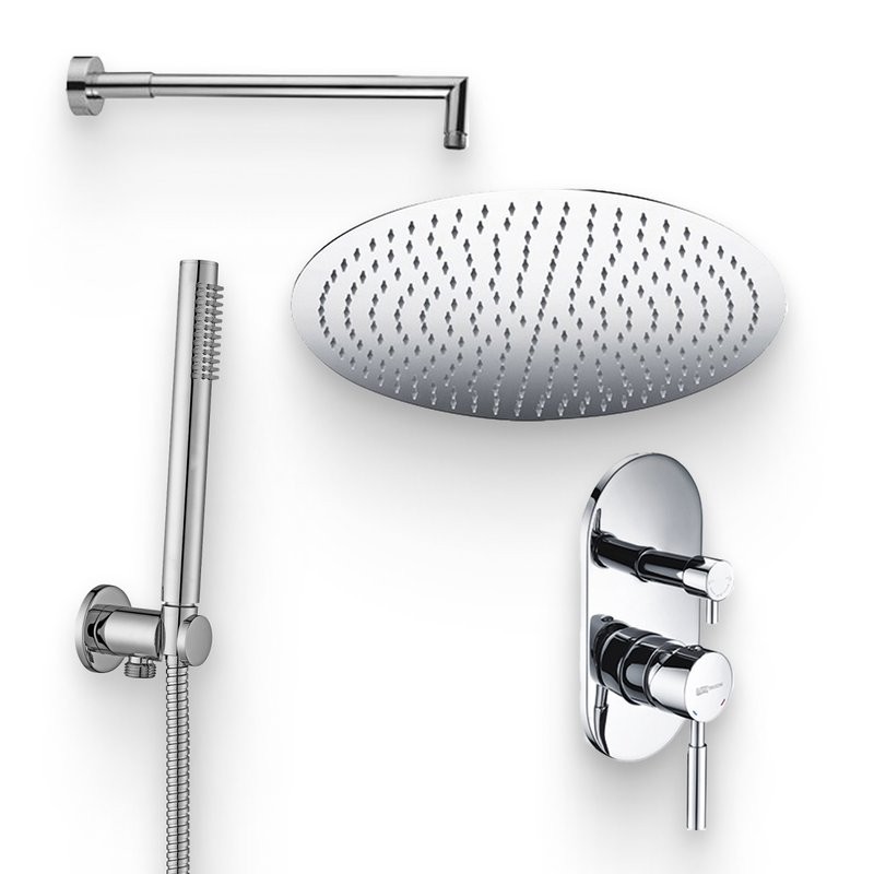 Душевой комплект Смеситель Wasserkraft Main 4141 + Гарнитур Paffoni Master ZDUP094CR + Душ A117 + Кронштейн A019
