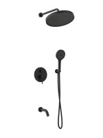 Душевой комплект AltroBagno Bilancia AltroBagnoBilancia040504MB С ВНУТРЕННЕЙ ЧАСТЬЮ, черный матовый