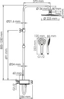 Душевая стойка Wasserkraft Aller A113.067.155.CH Thermo с термостатом, хром