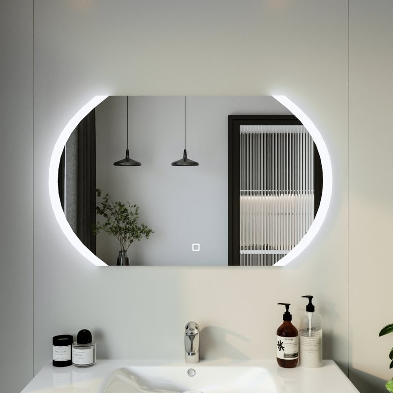 Зеркало Бриклаер Вега / Мальта 100 с подсветкой, овальное